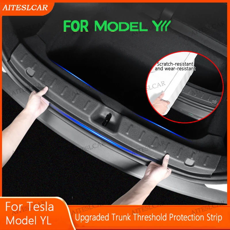 For Tesla ModelYL Launch2026 Trunk Sill Plate Protector TPE Rubber Protector Threshold Bumper Pad Prevent Scratching Accessories