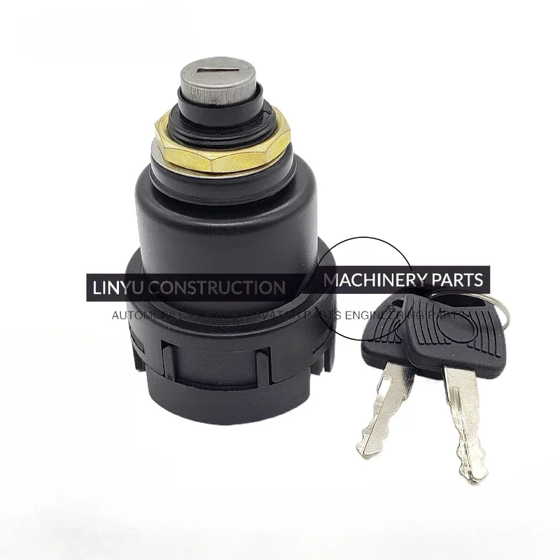 For Yuchai Excavator Accessories YC35 60 85 135 210 230-8 Power Start Ignition Switch Electric Door Lock