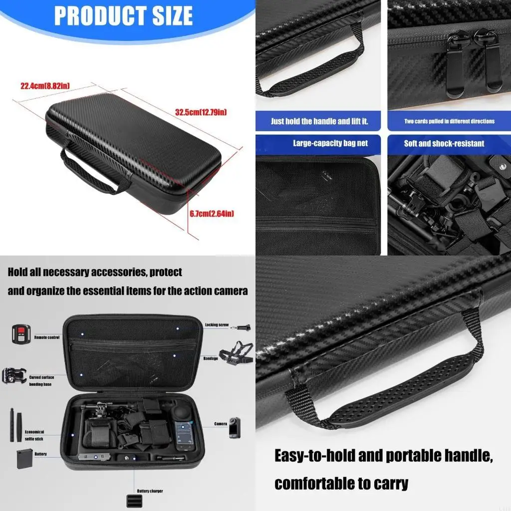 

L41E Heavy Duty All Weather Hard Shell Storage Bag For 360 Sports Camera