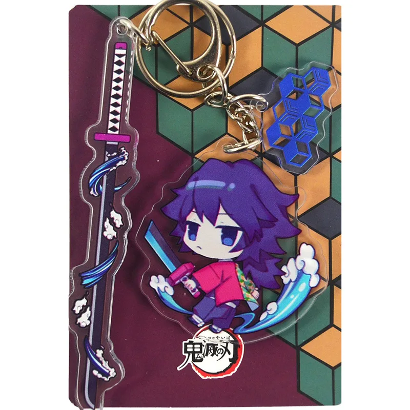 Demon Slayer Anime Peripheral Acrylic weapons Keychains Kamado Tanjirou Kamado Nezuko Backpacks Pendants Ornaments Boy Gift Toys