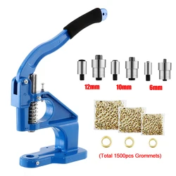 Grommet Eyelet Machine Hand Press Arts Crafts Leathercraft Sewing Machine DIY Manual Snap Eyelet Press Tools