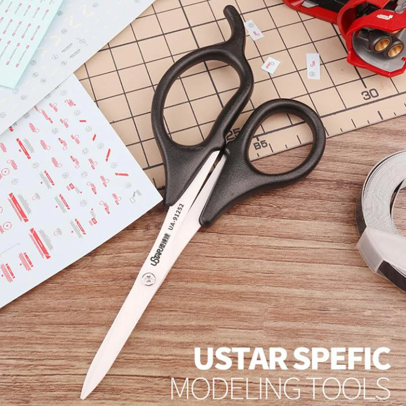 U-STAR UA-91252 diy tesoura de cerâmica para decalques modelo adesivo de água tesoura anti-estática que faz ferramentas especiais do ofício