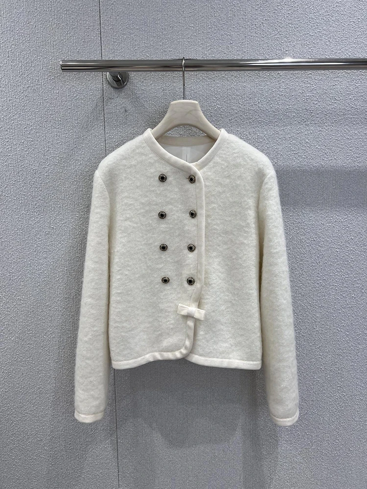 SVORYXIU الخريف نمط جديد نمط غير رسمي WhiteO-الرقبة مزدوجة الصدر معطف ألف خط دعوى المرأة أزياء أنيقة صغيرة؛ بدلة #2