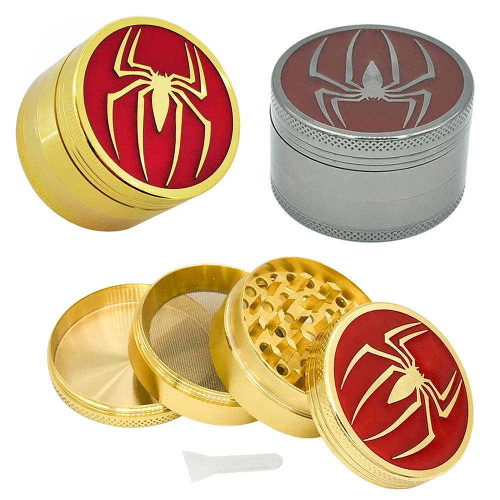 Hand Manual Spider Style Grinder 3Layer 4 Layer 52mm Spice Metal Grinder Kitchen Gift Herb Curhser