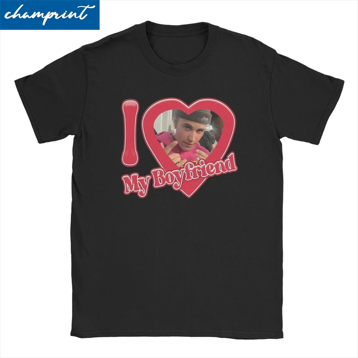 Justin Bieber My Boyfriend Men Women T Shirts Funny Tees Short Sleeve O Neck T-Shirts 100% Cotton Printed Clothes