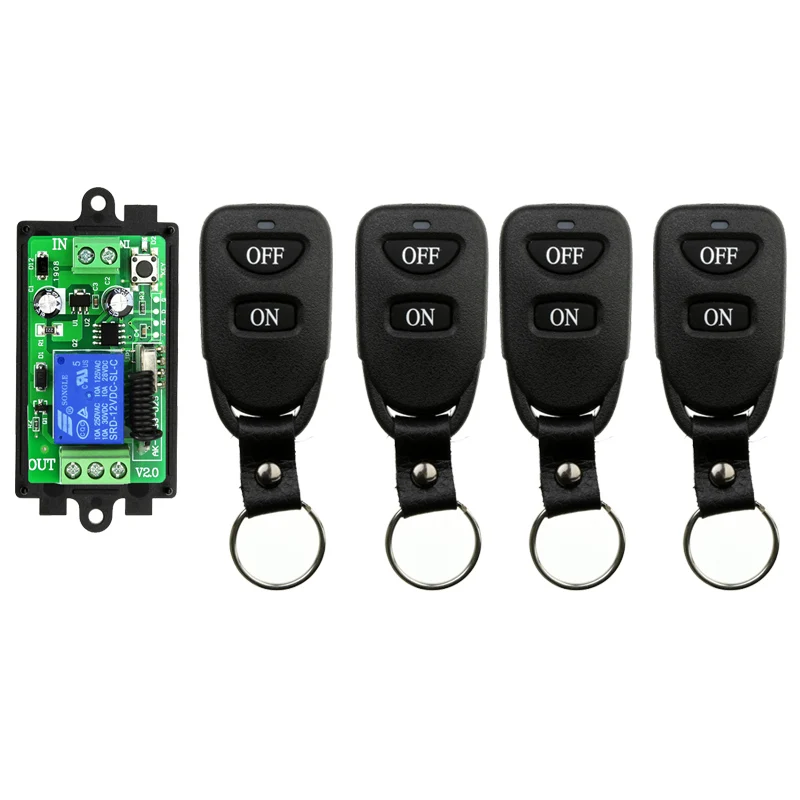 

Universal Wireless Remote Control DC12V 24V 1CH Relay Radio Receiver Module Remote controller RF Switch for Gate Garage opener