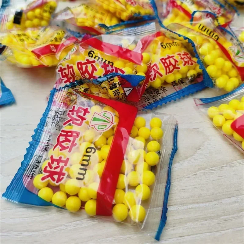 กระสุนปืนของเล่นขนาด 6 มม., กระสุนพลาสติก, กระสุนยาง, ลูกบอลยางนุ่มที่เป็นมิตรต่อสิ่งแวดล้อมและปลอดภัย