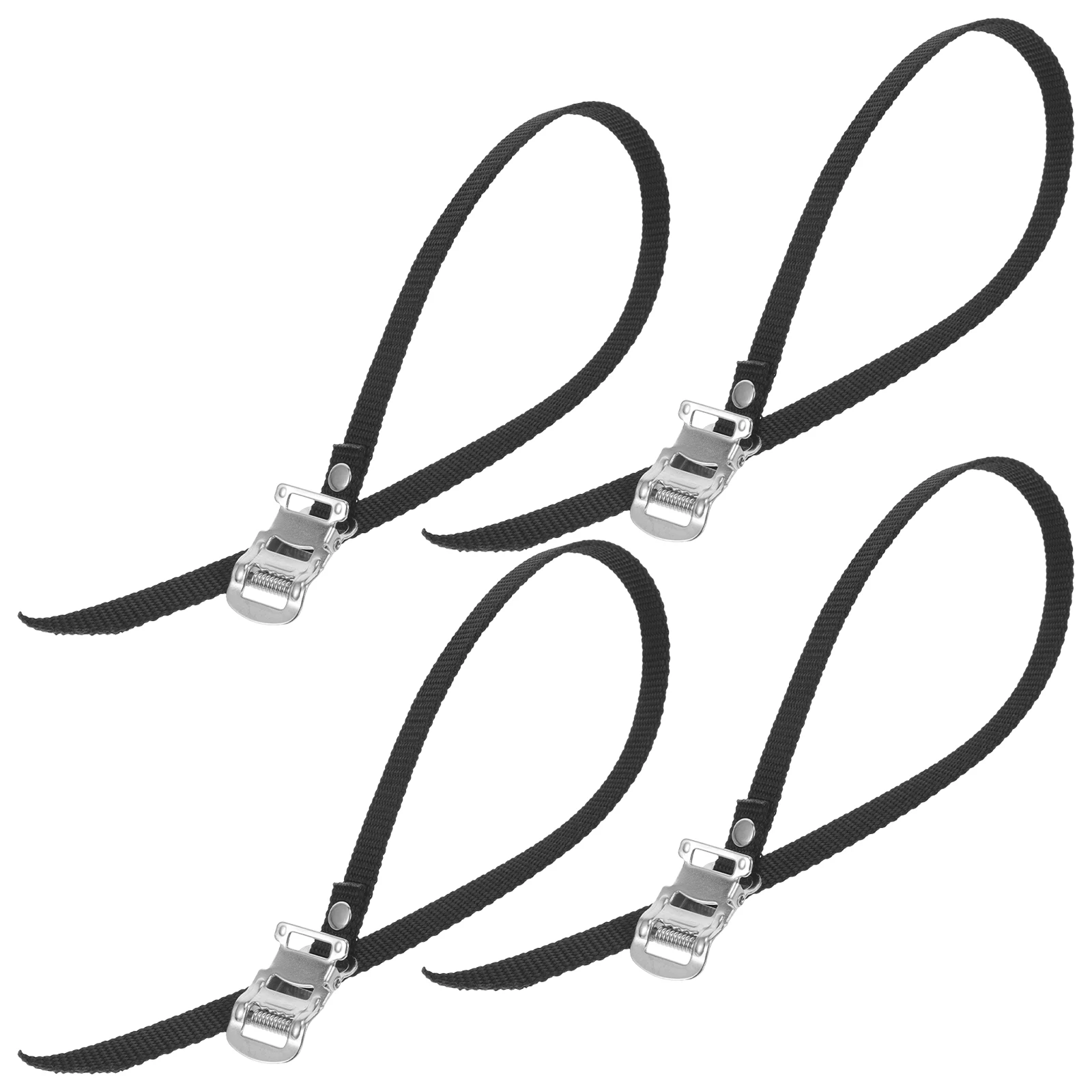 

4 Pcs Foot Pedal Strap Bike Toe Straps Fold Exercise Pedals Replacement Abs for
