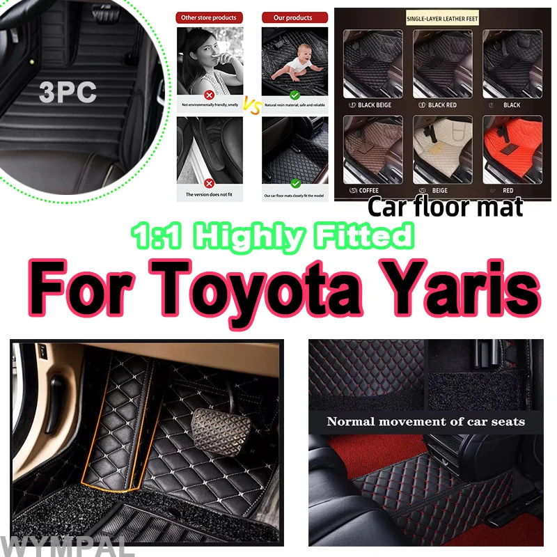 

Luxury Waterproof Car Floor Mats For Toyota Yaris Hybrid Mazda2 Hybrid MXPH11 2021 2022 2023 Protective Pad Floor Cover Car mats