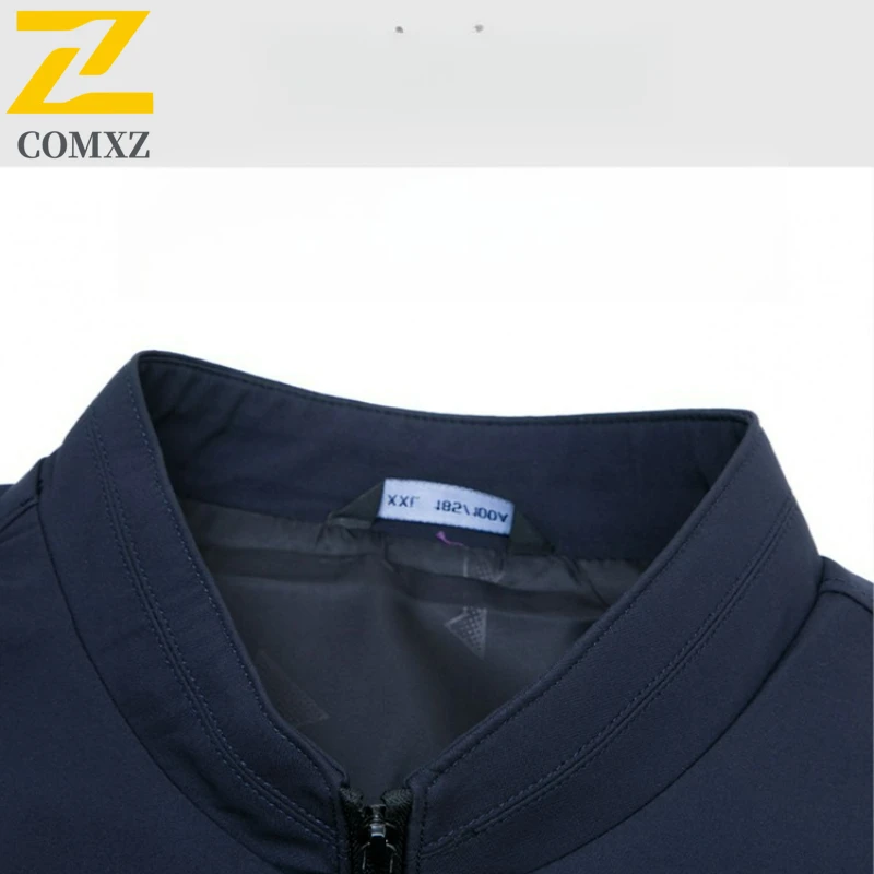 Fashion Baseball Jacket Male Business Stand Collar Loose Fit Windproof Jackets Spring Classic Lightweight Breathable Office Coat