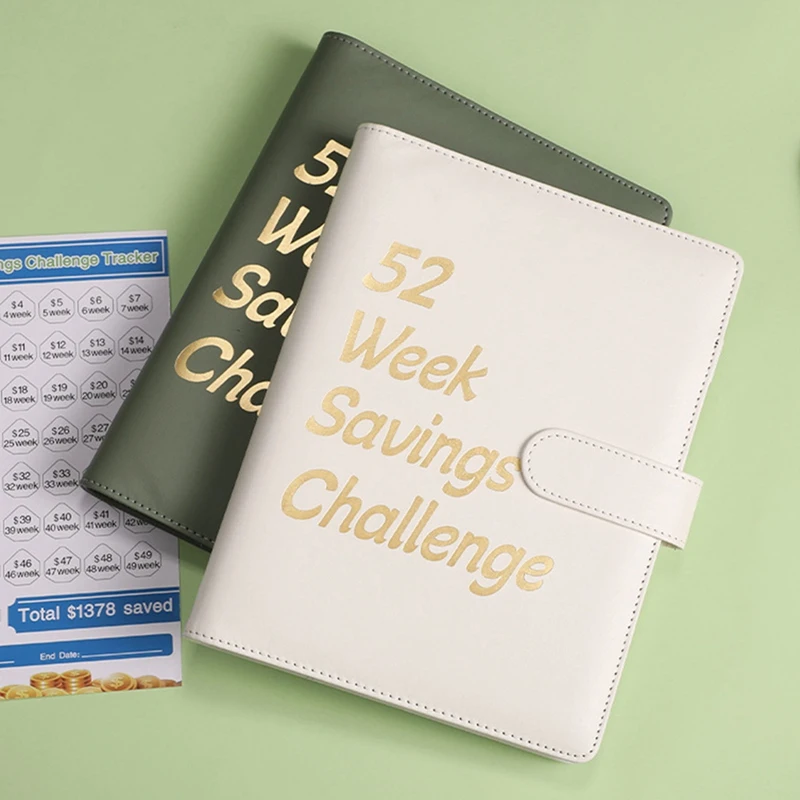 Top-52 Week Money Saving Challenge Binder,Money Saving Binder With Savings Challenges Book And Cash Envelopes