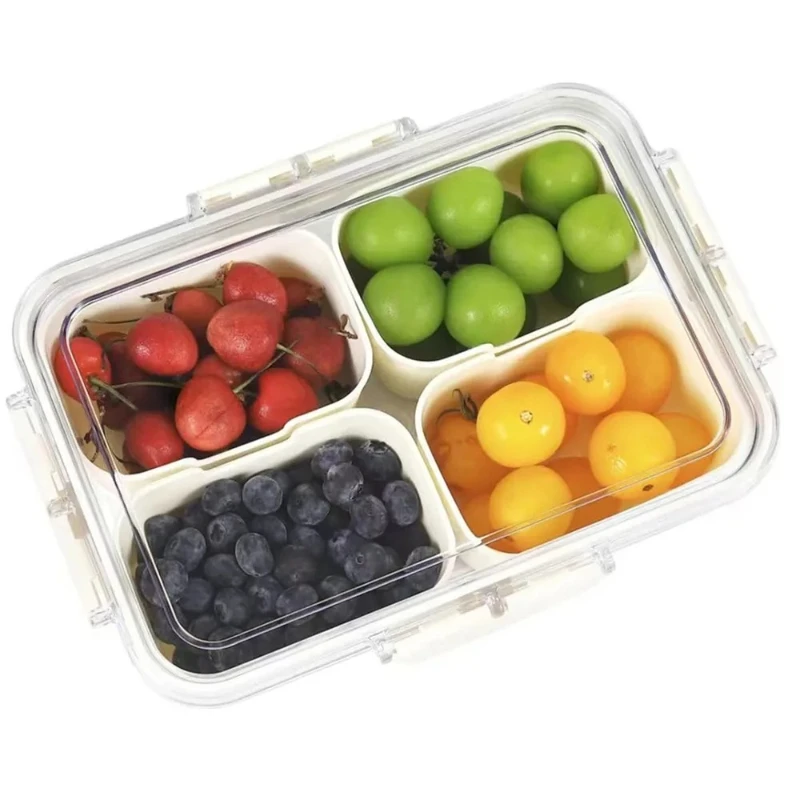 

All-in-one multi-grid storage box set, kitchen household fruit seasoning jar, salt, monosodium glutamate, spice storage box