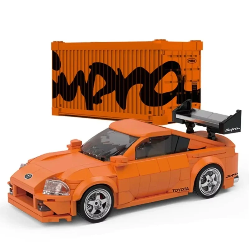 PB 8815 Technischer Supra MK4 Sportwagen Baukasten City Speed Super Rennwagen Modell Bausteine Jungen Montage-Spielzeug Kinder Erwachsene Geschenke