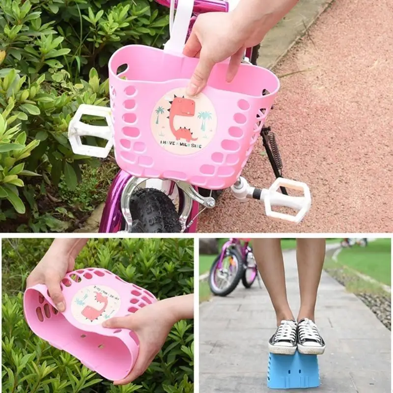 

Детские велосипедные корзины для мальчиков и девочек, водонепроницаемые пластиковые детские велосипедные корзины для детских и