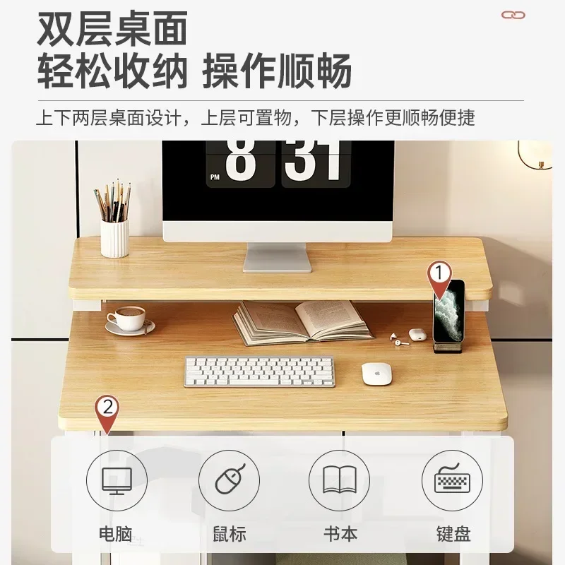 Modern Desk 47 Inch Small Computer Table Simple Style Office Writing Desk Industrial Office Table, Sturdy Laptop Table for Home