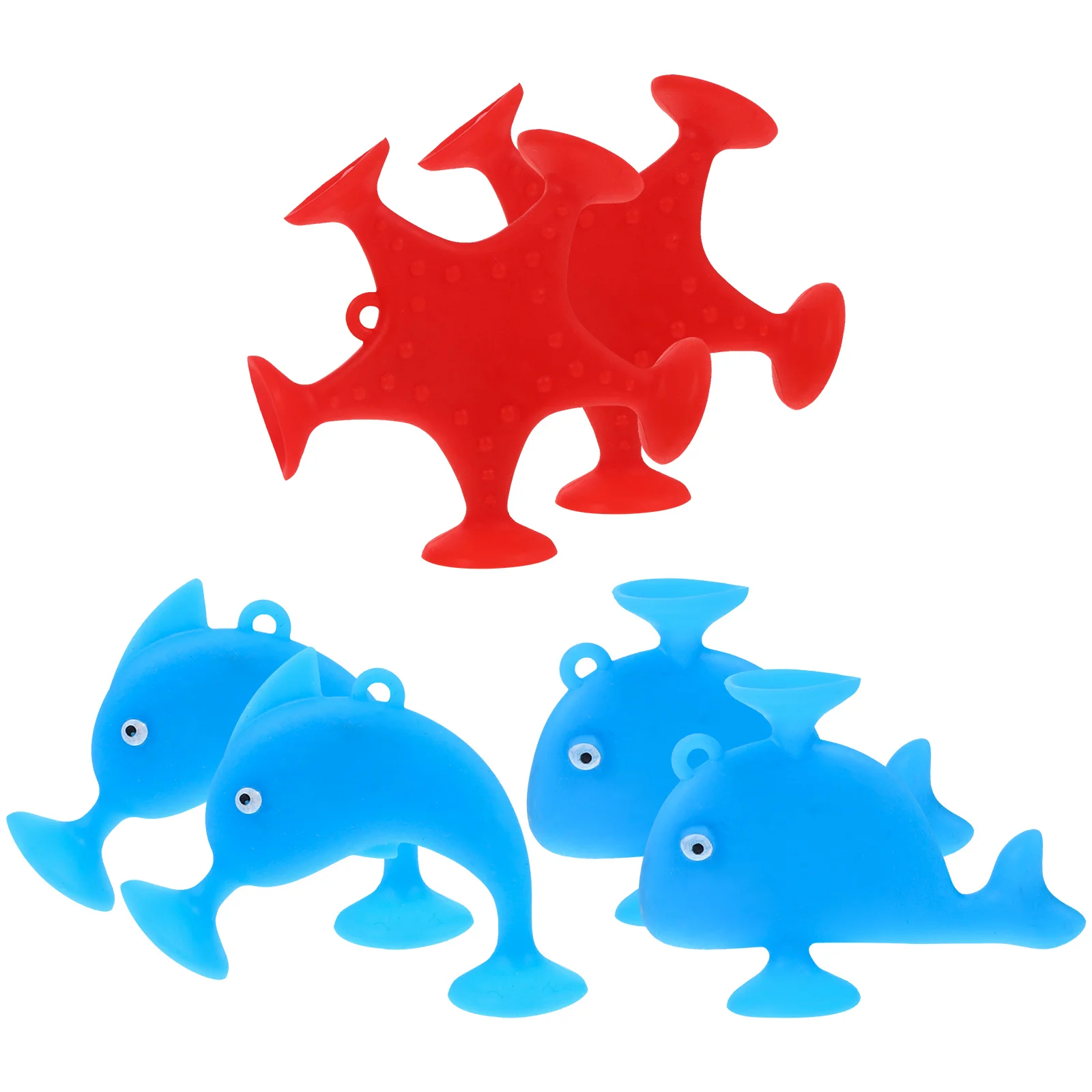 6 Pcs Suction Cup Bath Toy Toys for Toddlers Baby Kids Take Infant Cartoon Child Bathing