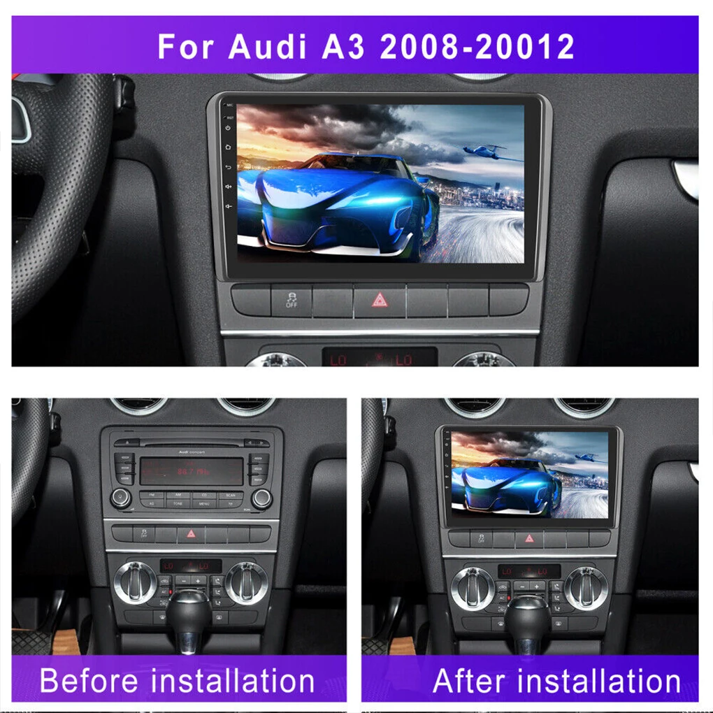 

for Audi A3 S3 RS3 8P 8V 9 inch carplay Android 14 auto WIFI Internet access all-in-one machine GPS navigation car radio