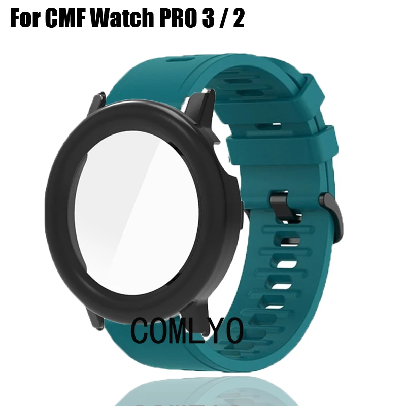 

For CMF Watch Pro 3 2 Case Smart watch Strap Silicone Sports Band Belt Full Cover Protective Bumper Shell Women Men Wristband
