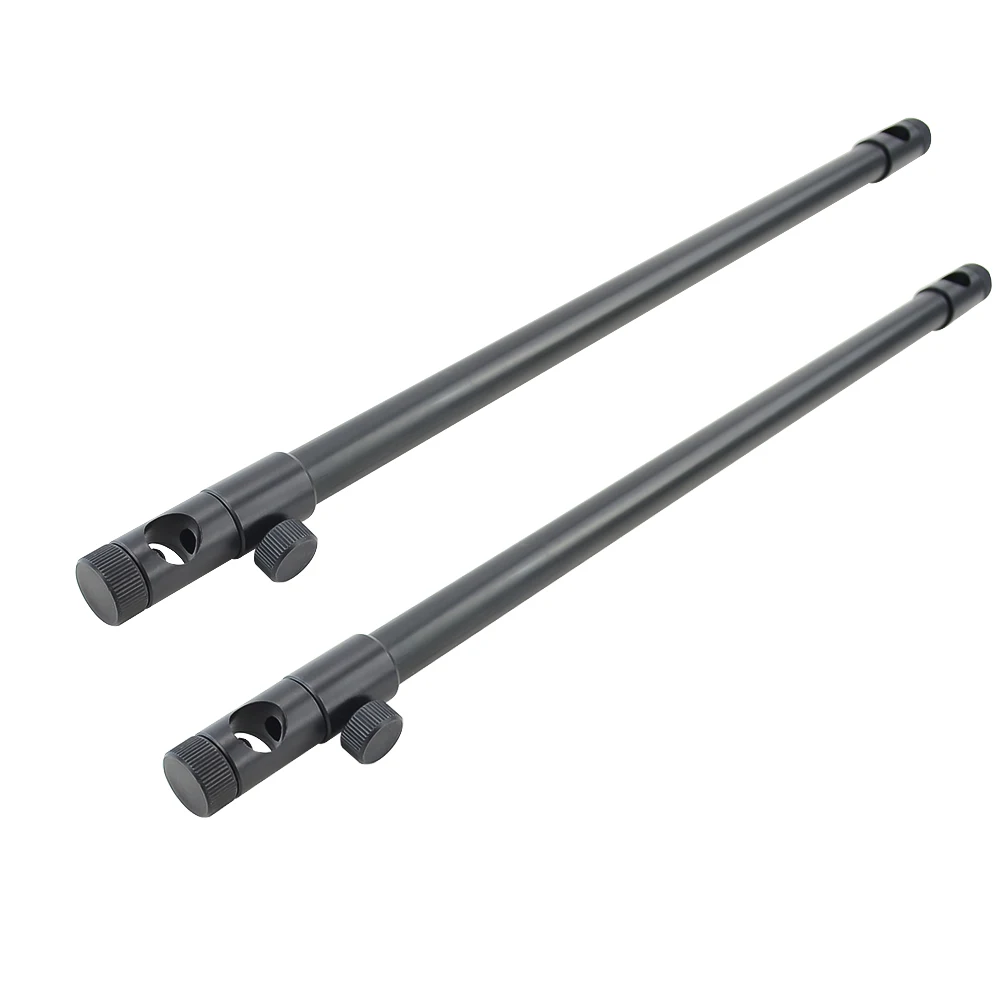 2 X Carp Fishing Aliuminium Rod Support Fixed Bar Crossbar For Bank Sticks 40-70cm