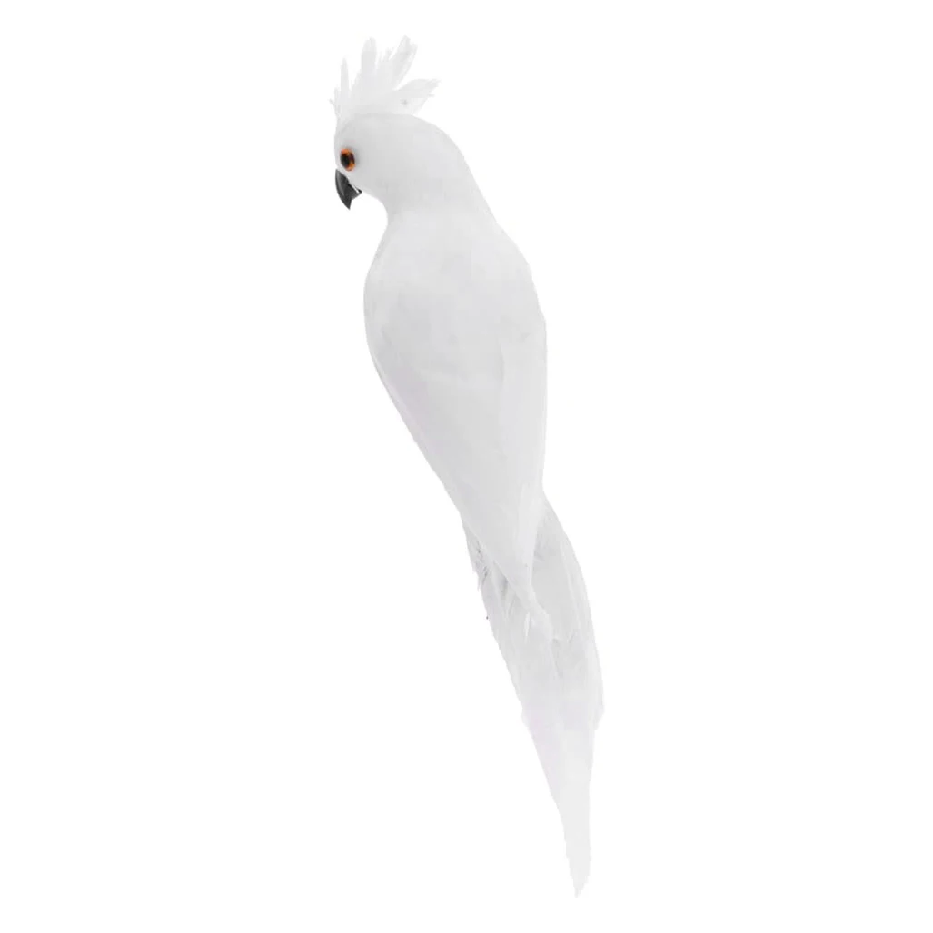 TFTP-35CM Foam Feather Macaw Lawn Decoration Fake Animal Bird Garden Props Decoration Simulation Parrot Manual Parrot