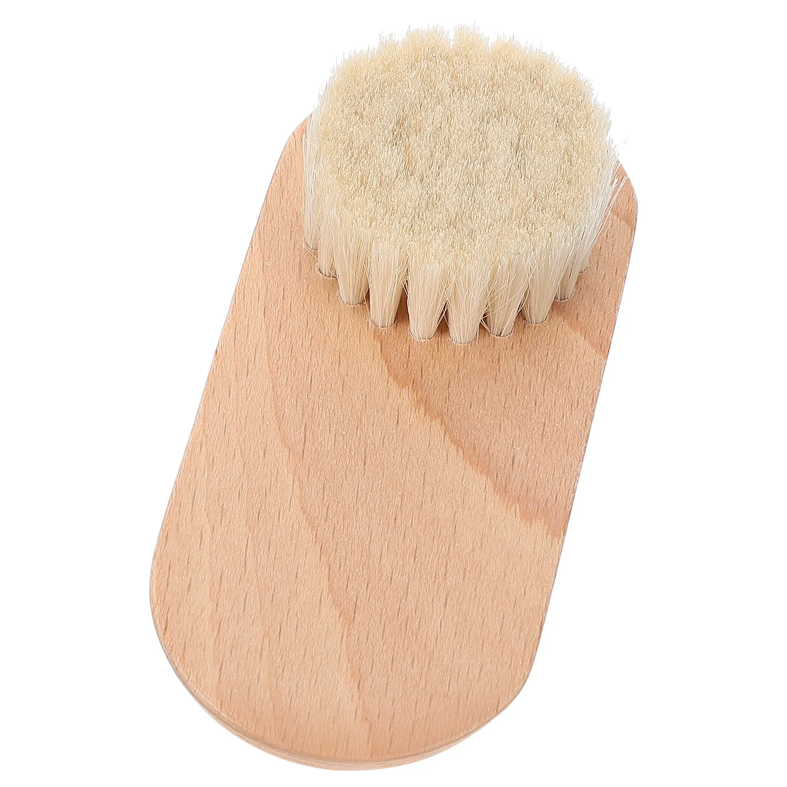 Szczoteczka do czyszczenia paznokci z drewna bukowego i wełny, delikatny czyścik do paznokci, wielofunkcyjne przenośne narzędzie do pedicure dla kobiet i mężczyzn.