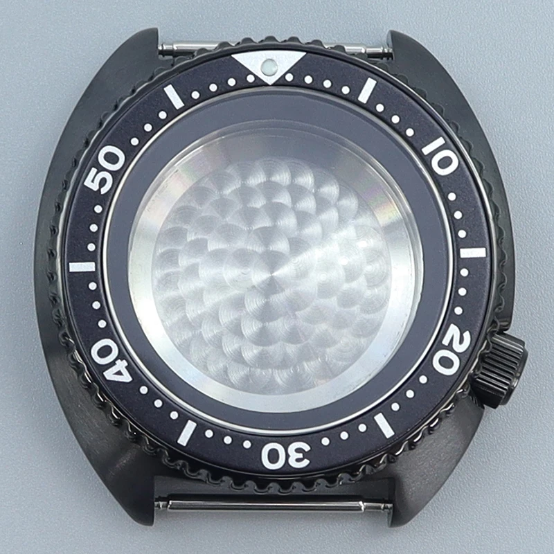 45mm Stainless Steel Watch Case With chapter Ring Sapphire Glass For Mod Black Big abalone NH35 NH36 NH38 Movement 28.5mm Dial