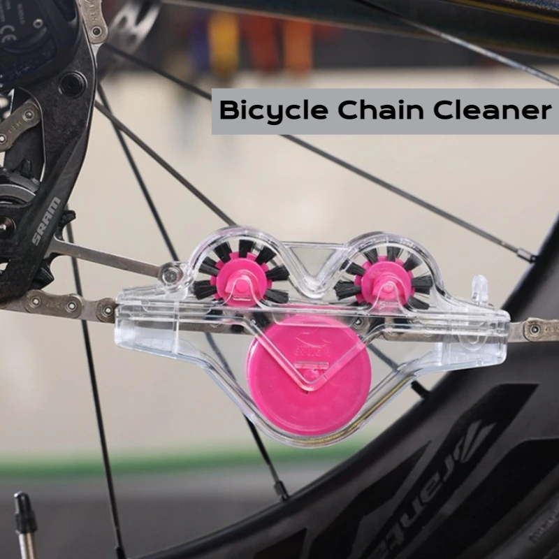 Kit de limpiador de cadena de bicicleta de alto rendimiento, herramienta de lavado de cadena de bicicleta de carretera, depurador de limpieza de ciclismo para mantenimiento de bicicletas de montaña