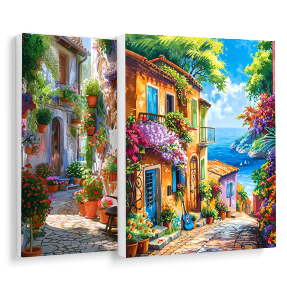 

RUOPOTY Diy Painting By Numbers Scenery Picture Drawing Handicraft Art Supplies Framed Modern Acrylic Paints Kits Oil Room Decor