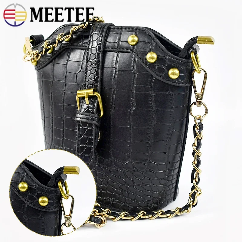 10/20Pcs Meetee Metal Zipper Decoration End Tail Clip Buckle Handbag Strap  Cord Stopper Screw Plug Head Lock Clamp Hardware