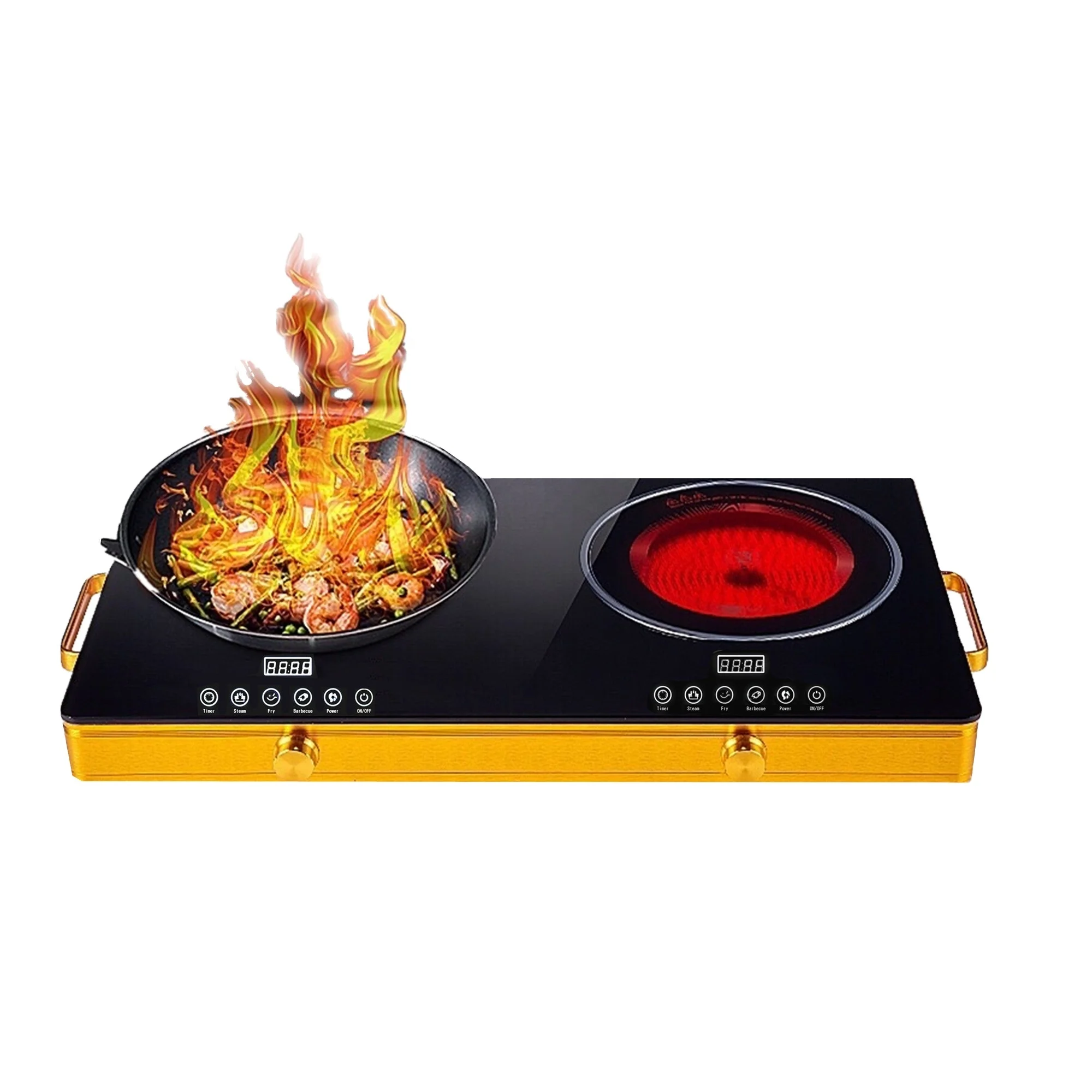 

2022 Hot Sell 3500W Desktop Type Double Infrared Hot Plate Burners Electric Infrared Ceramic Cooker