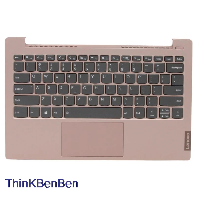 US English Pink Keyboard Upper Case Palmrest Shell Cover For Lenovo Ideapad S340 13 13IML 5CB0W59338