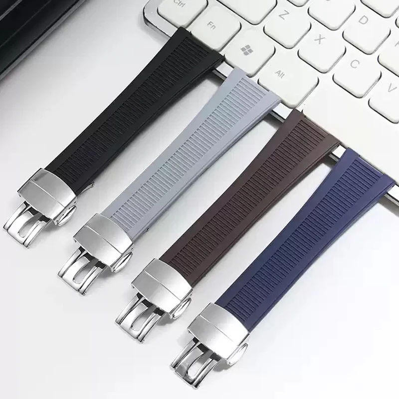 

Silicone Watch Strap For Patek Philippe Nautilus 5711 5726 5712g 5980 Rubber watchband men wristband Bracelet 25MM*13MM