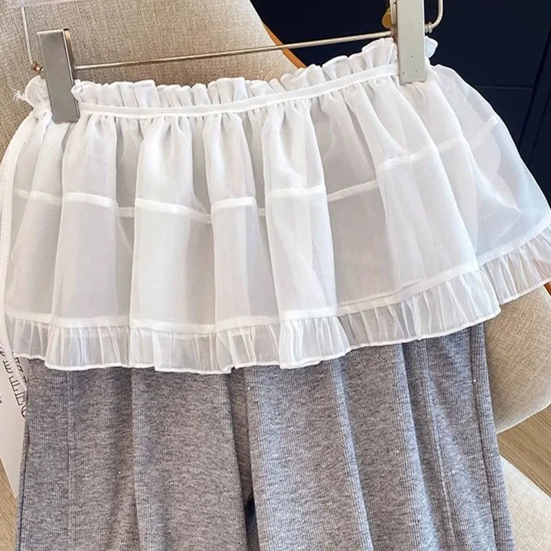 Y2K Trim Lace Up Short Fart Curtain Skirt Spring Layered Skirt INS Women Wrap Skirt Bandage Dress Apron Curtain Expansion Skirt