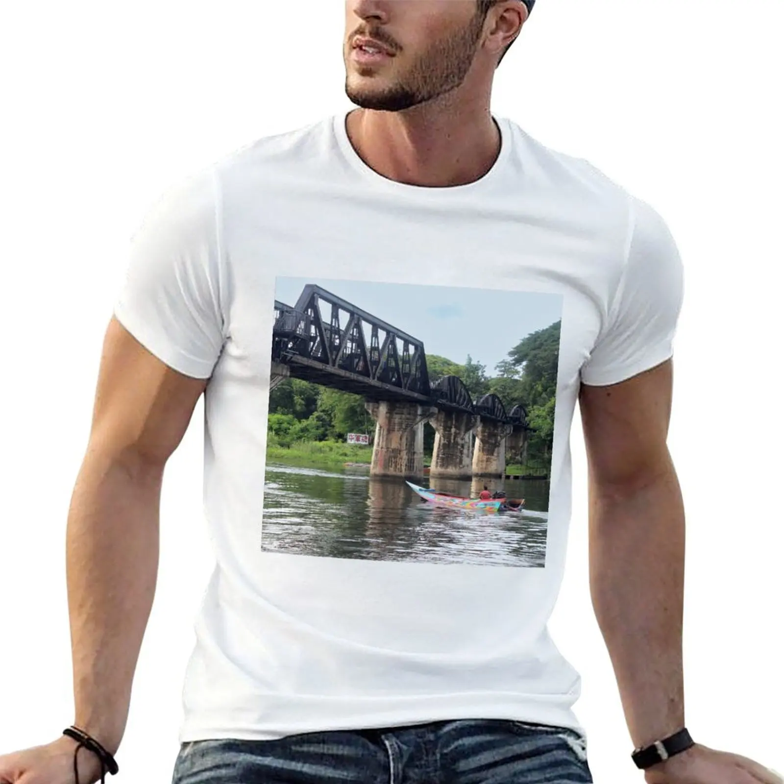 Футболка Bridge on the River Kwai для фитнеса и тренировок, дышащая, для занятий спортом