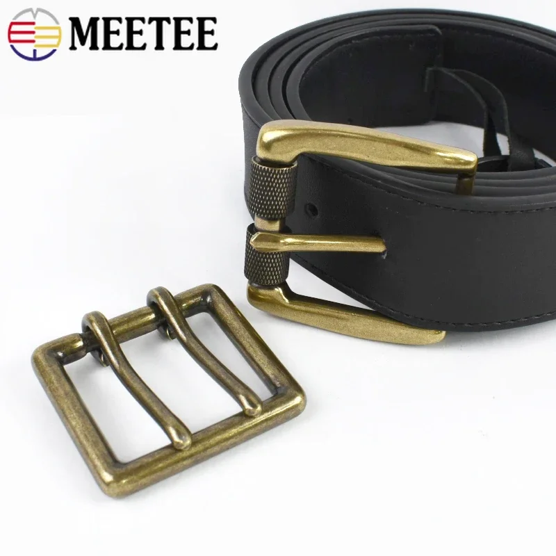 

1/2Pcs 40mm Solid Brass Men Belt Buckles Retro Men's Roller Pin Buckle Waistband Head LeatherCraft Accessories Vintage Buckle