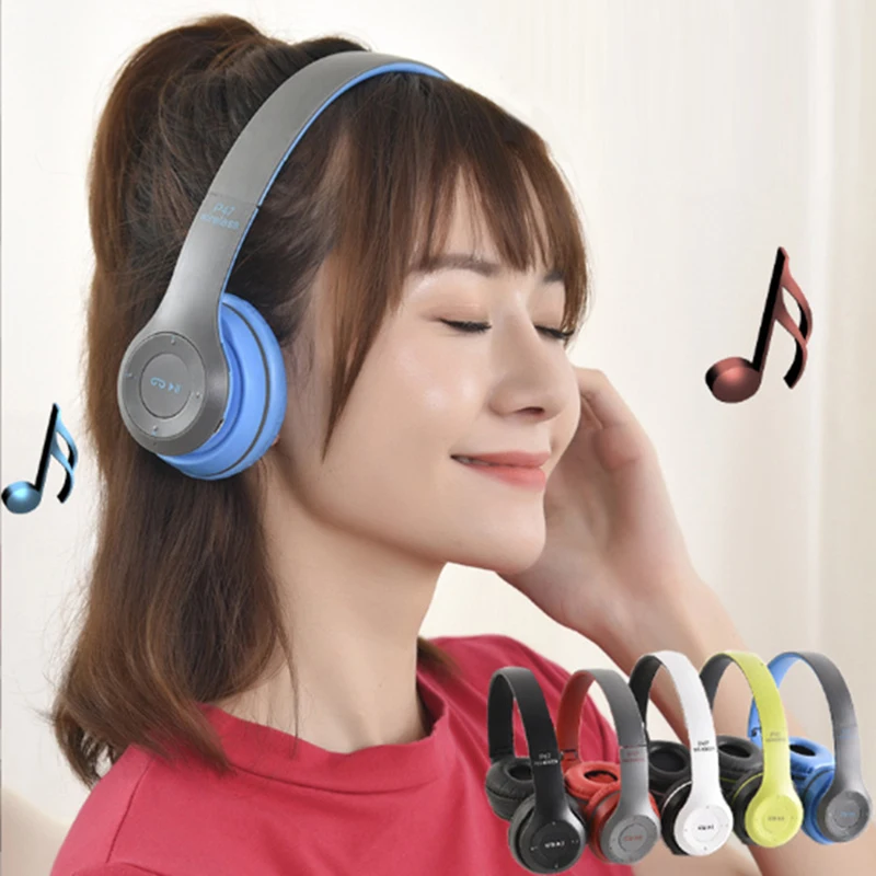 

Bluetooth Wireless Headphones Stereo Bass Earphone Foldable Multifunctional Portable Wireless Bluetooth Connected Headphone