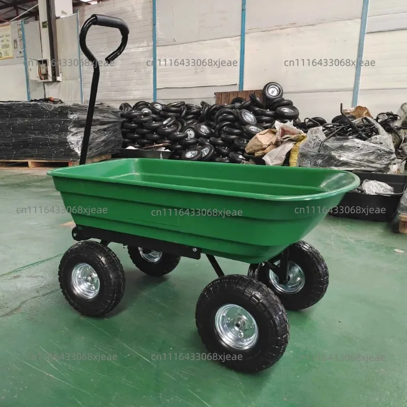 75L dump truck garden tool cart garden dump truck pull trolley tractor