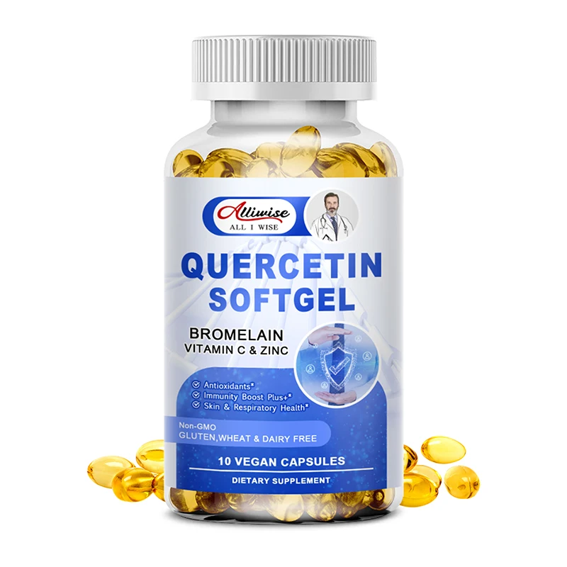 

Alliwise Quercetin Bromelain Capsules HelpsCardiovascular and Cellular Health Supports Seasonal Changes and Immunity Antioxidant