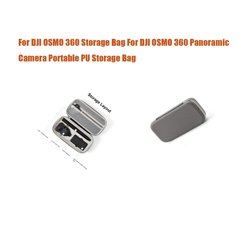 

For DJI OSMO 360 Storage Bag For DJI OSMO 360 Panoramic Camera Portable PU Storage Bag