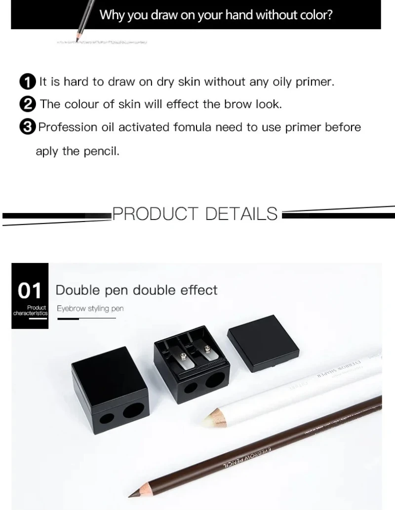 Envío Gratis, juego de lápices de cejas de Gel con estilo 3D, combinación de maquillaje 2 en 1, potenciador de cejas Natural, Kit de Geles, cosméticos