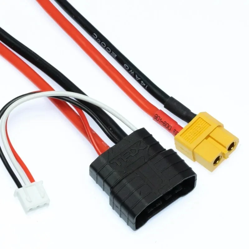 2S/3S/4S Lipo Battery Charge Adapter Cable XT60 Female to TRX Traxxas ID Male Charging Balance Lead Cable Wire 14awg 150mm