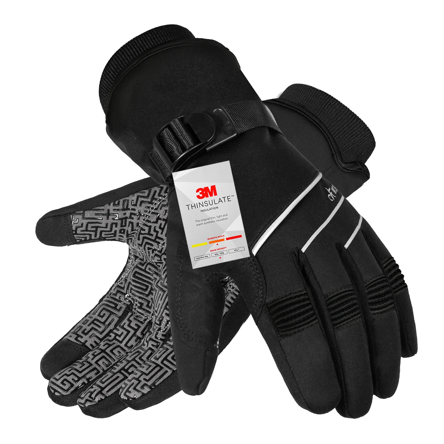 Winter Ski Gloves -30℃  Waterproof 3M Thinsulate Thermal Gloves Full Finger Warm Cycling Gloves for Skiing,Motorcycle,Snowboard