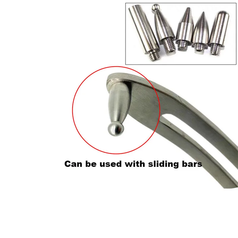 Car Body Dent Repair Tool Crowbar Conical Stainless Steel Top Hook Replace The Top Hook Anti-high Point Lever Top