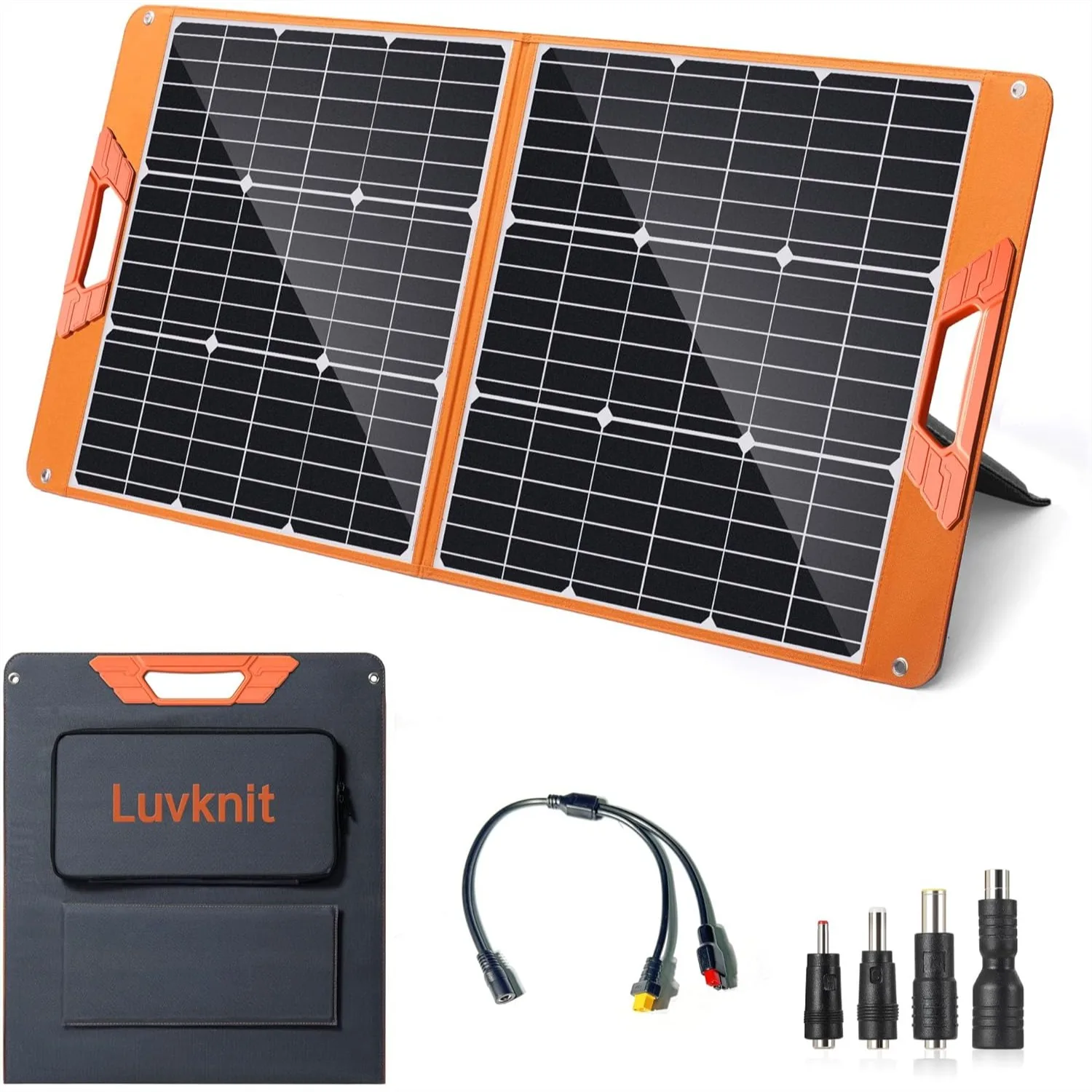 100W Portable Solar Panel 24% High-Efficiency Foldable Charger with USB Outputs for Camping RV Home Backup