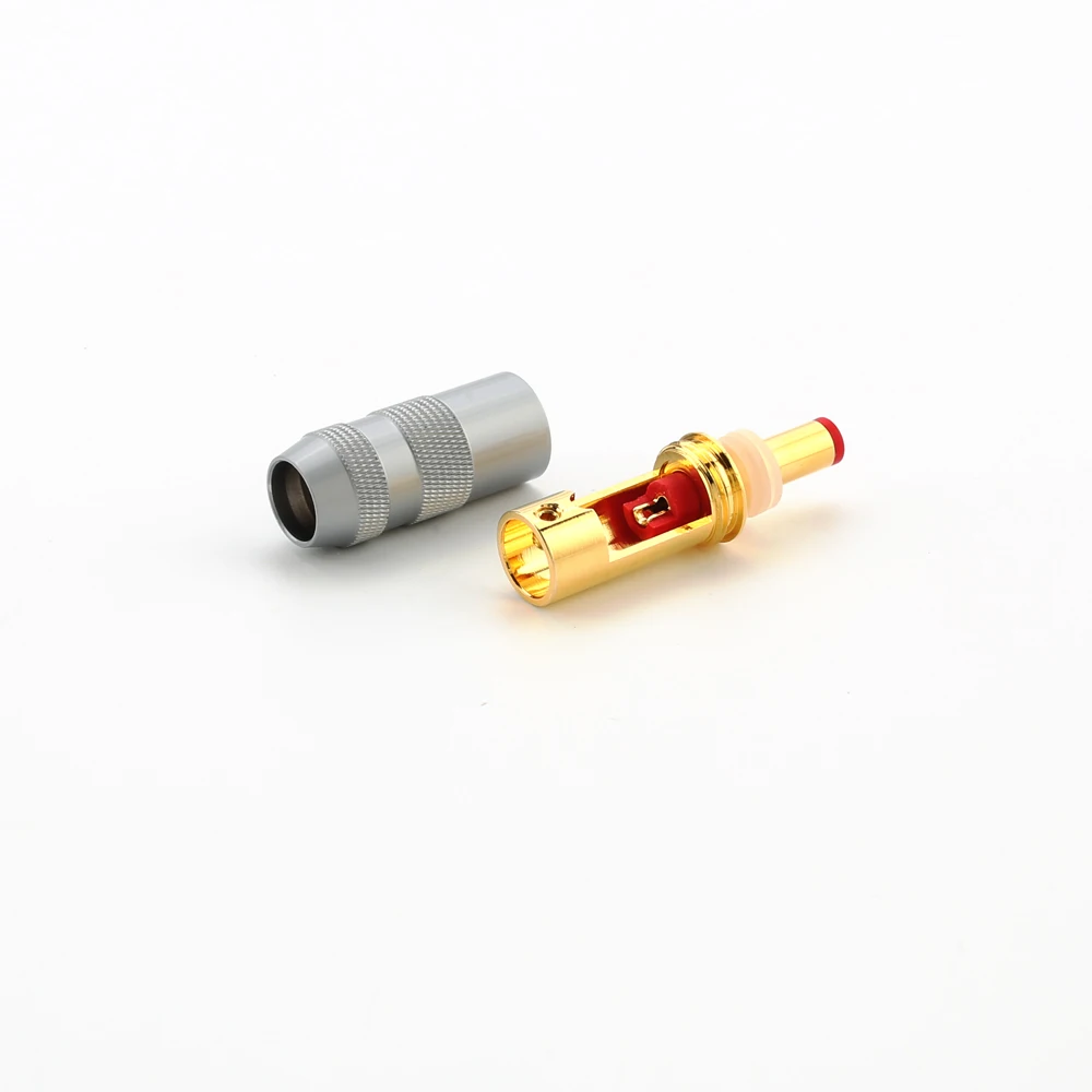 New Audiocrast 24K Gold Plated DC Power Plug Connector for Hi End Audio Grade HIFI DC2.1 Plug