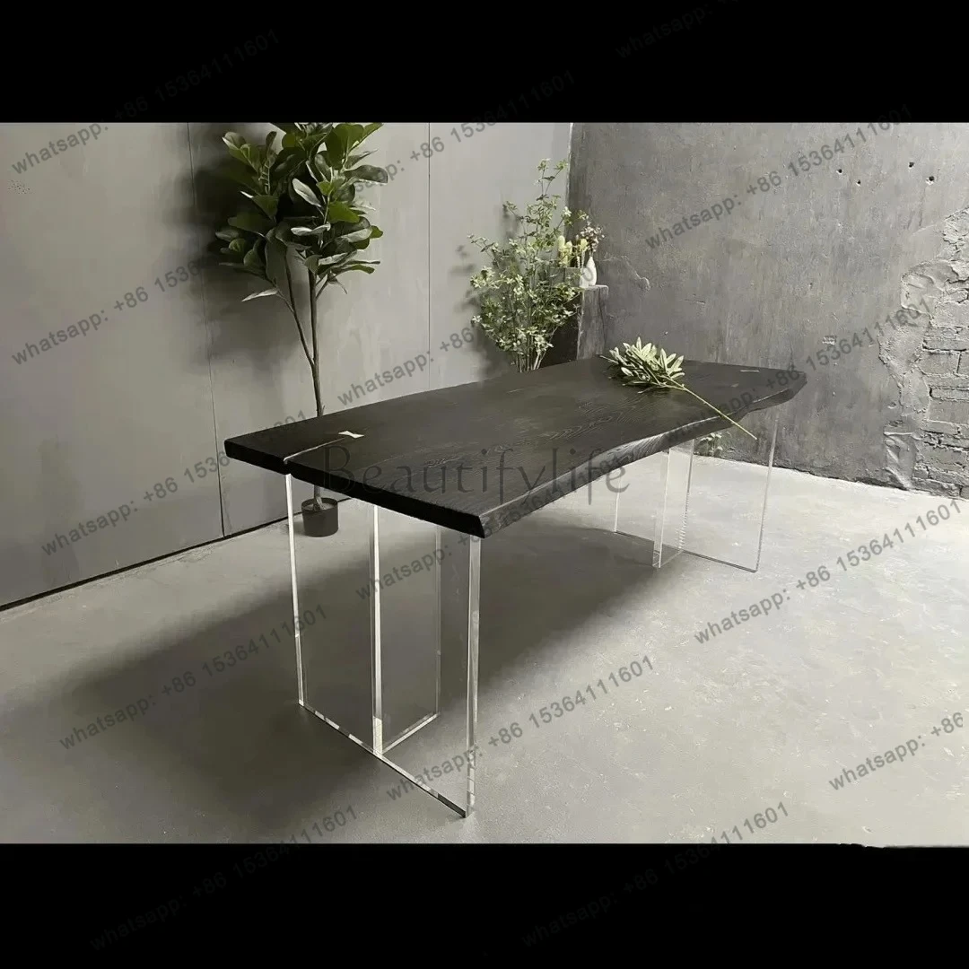 Acrylic Suspended Dining Table Dining Room Log Workbench Desk Simple Fashion Display Table