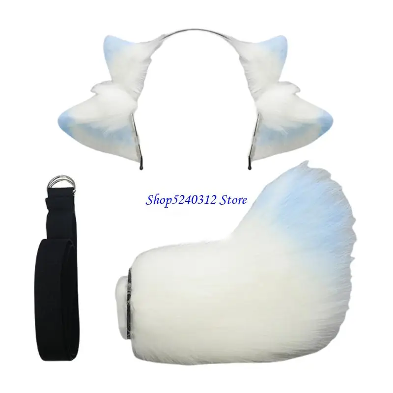 634C 할로윈 양 의상 세트 아이 성인 크리스마스 코스프레 양 역할 연극 복장을위한 양 귀 머리띠 양 꼬리