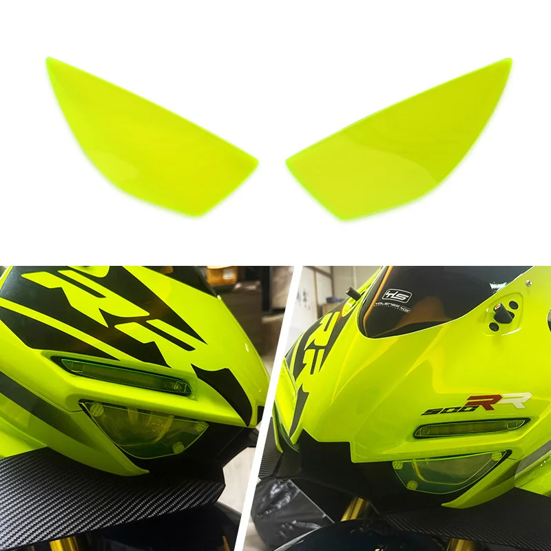 

Motorcycle Acrylic Front Headlight Guard Head Light Lens Cover Protector Fit For Zhang Xue 500RR 500 RR 2025
