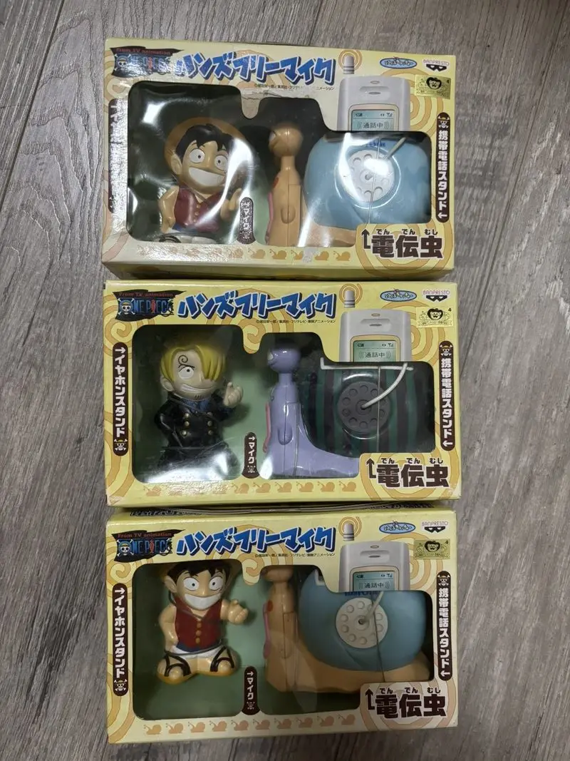 

anime Banpresto ONE PIECE Prize Figure Den Den Mushi toy Luffy and Sanji toy