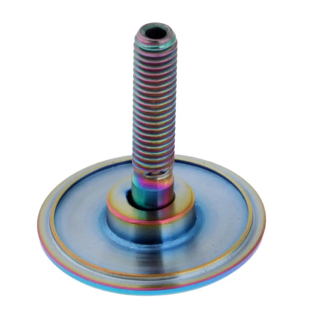 RISK Kit de cubierta de mango de bicicleta de titanio, tornillo de cubierta de auriculares, Vía dorada y lechosa